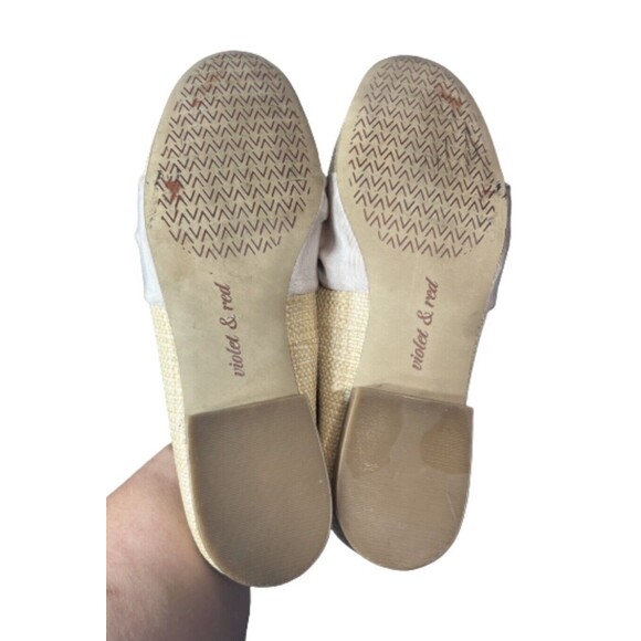 Violet & Red Slip Loafers Woven Look Almond Toe Size 8.5 - Picture 4 of 10